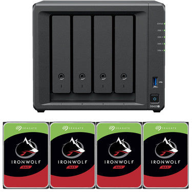 Synology DS423+ Intel Quad-Core 4-Bay NAS with up to 6GB RAM and up to 48TB of Seagate Ironwolf NAS Drives Fully Assembled and Tested
